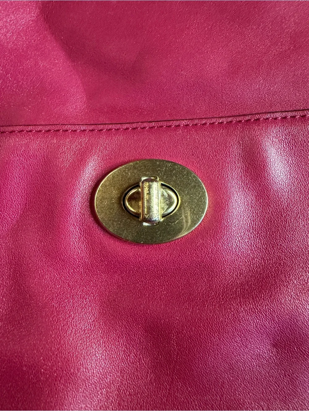 Coach Legacy Berry Pink Leather Turnlock Tassel Tote Bag GUC